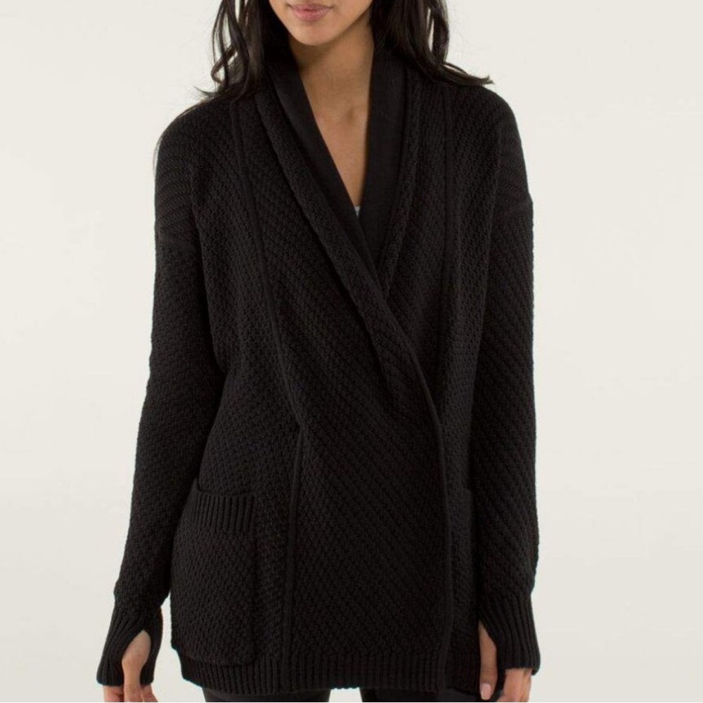 lululemon athletica Black Cardigan Sweater Size 2